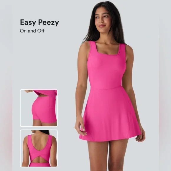 ❌ SOLD ❌ 🆕 Halara - Everyday Cloudful 2-in-1 Flare Dress Tennis Activewear - Picture 1 of 11